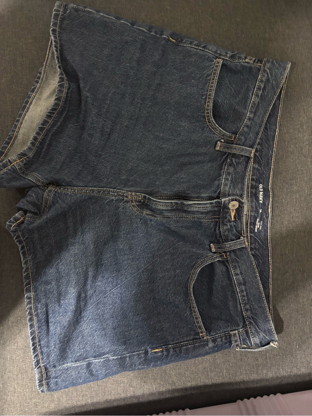Old Navy Women's Dark Blue Denim Boyfriend Shorts